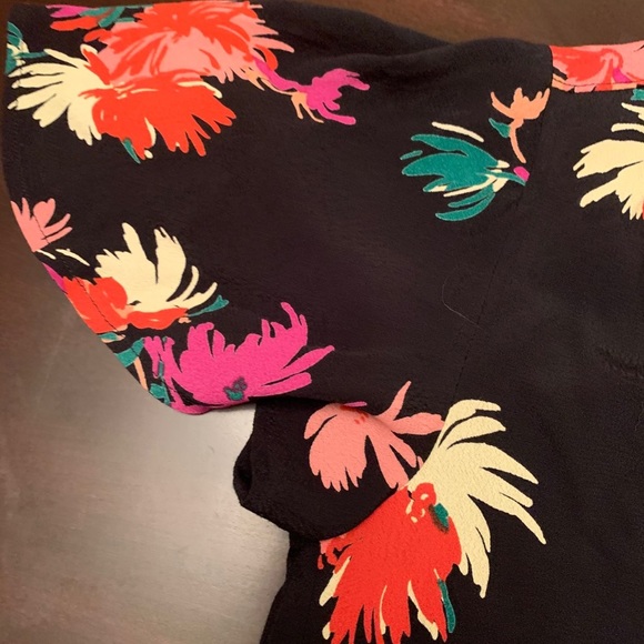 - Anthropologie Maeve Black Floral Blouse Size S - Picture 3 of 5